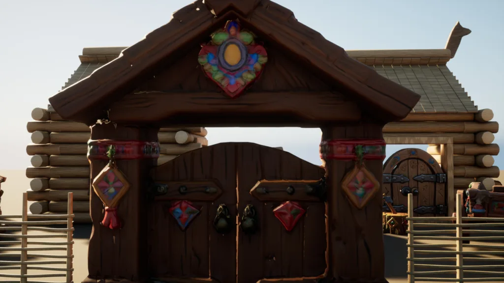 Stylized Slavic Village Props — Demo Village Gate