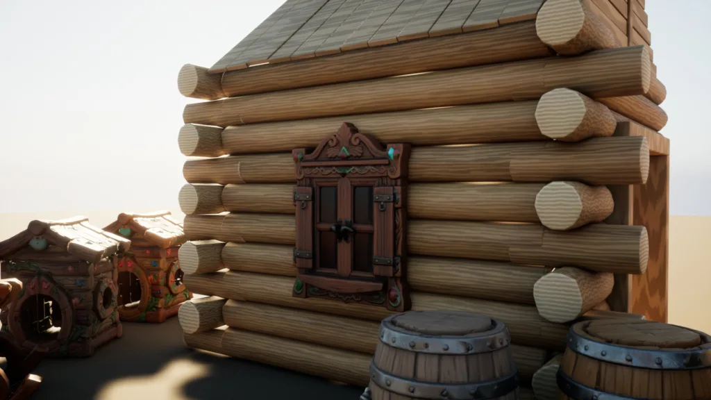 Stylized Slavic Village Props — Demo Village House