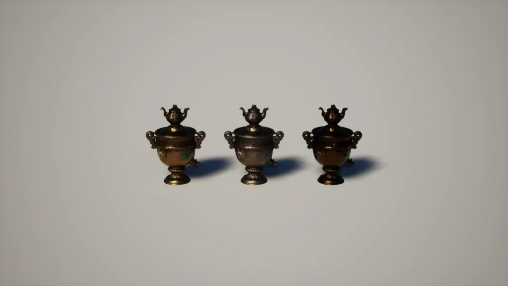 Stylized Slavic Village Props — Variants Samovar