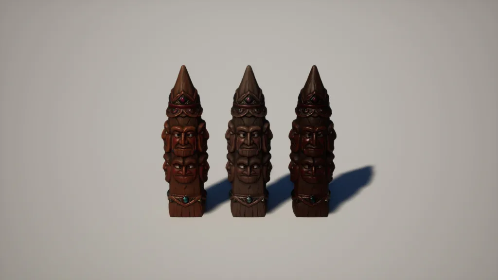 Stylized Slavic Village Props — Variants IdolTotem